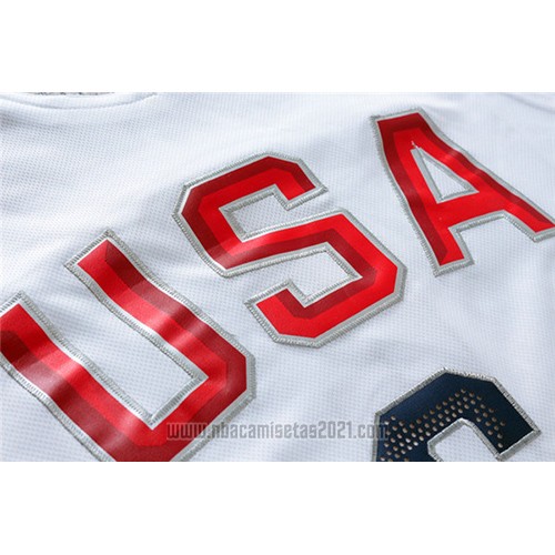 Camiseta USA 2016 Lebron James #6 Blanco